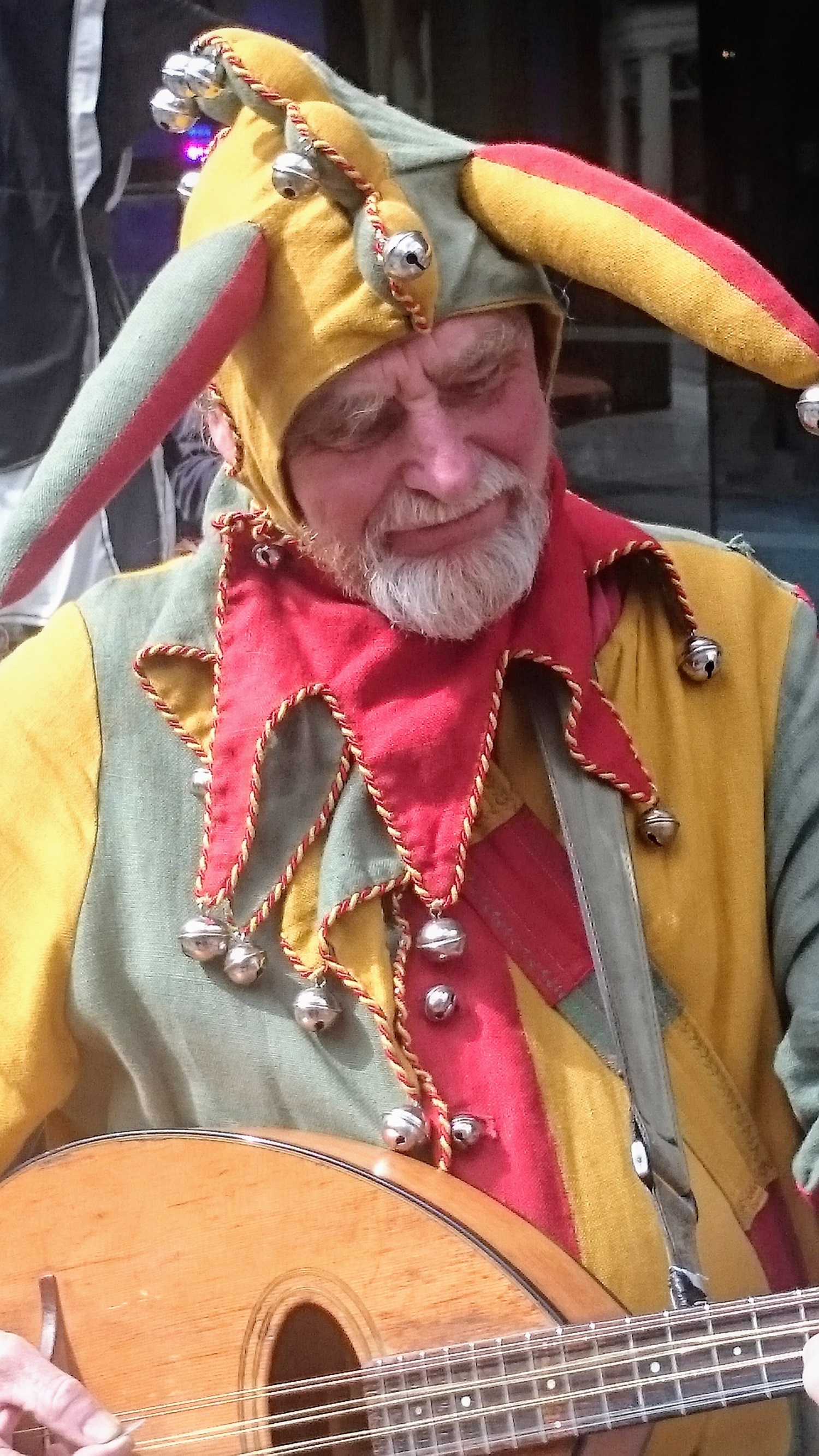 sylvester the jester in leicester for st george's day